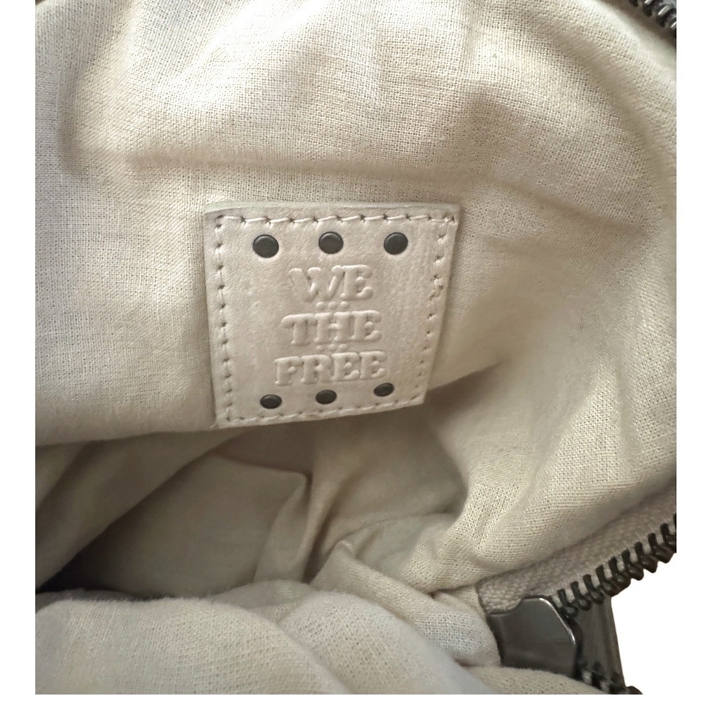 FREE PEOPLE We The Free Leather  Soho Convertible Sling Bag Beige - Picture 6 of 11